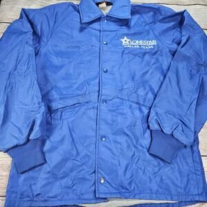 Vintage Pla-Jac by Dunbrooke Blue Snap Jacket 36-S-38 Lonestar Dallas Texas USA